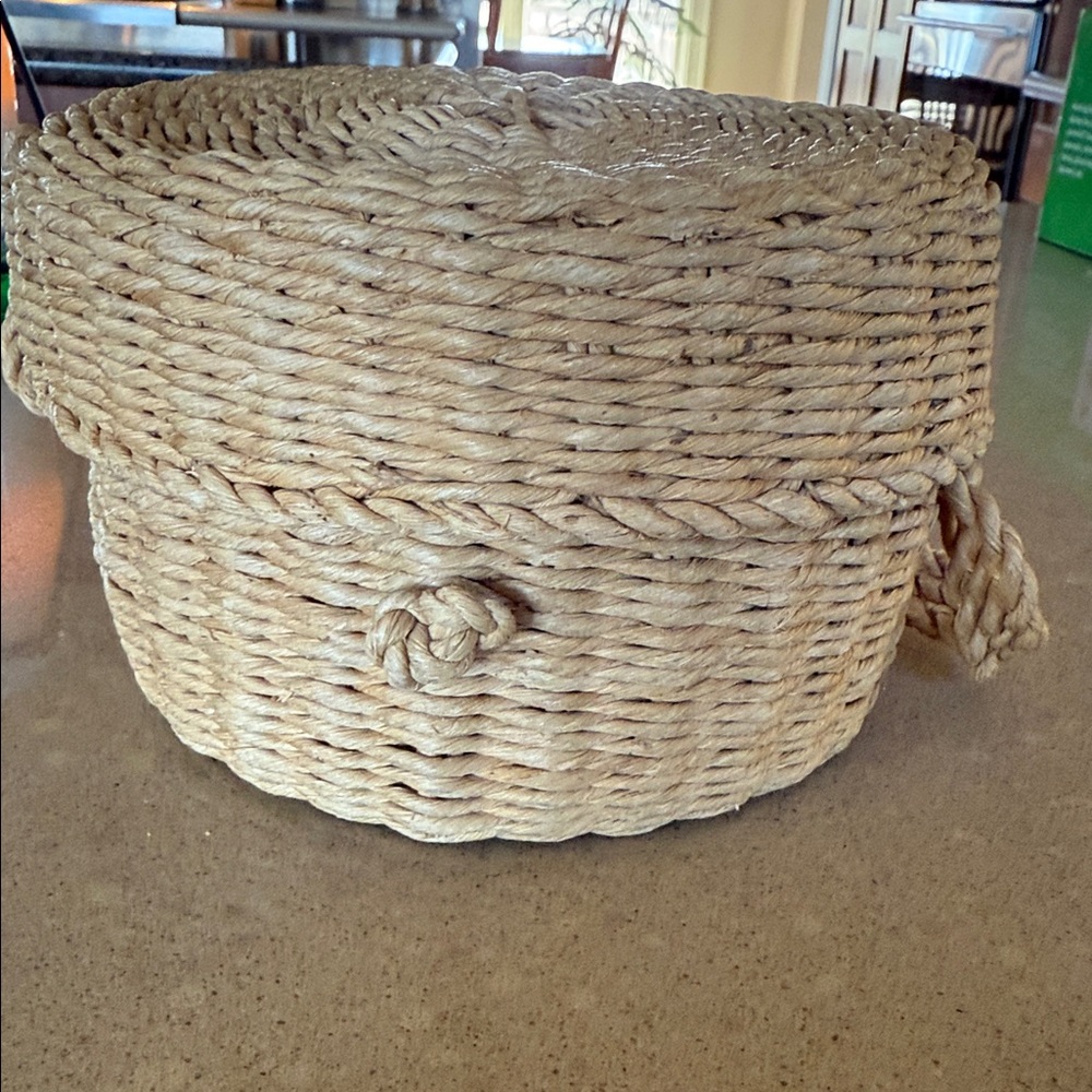 Natural Woven Rope Storage Basket - Picture 2 of 5
